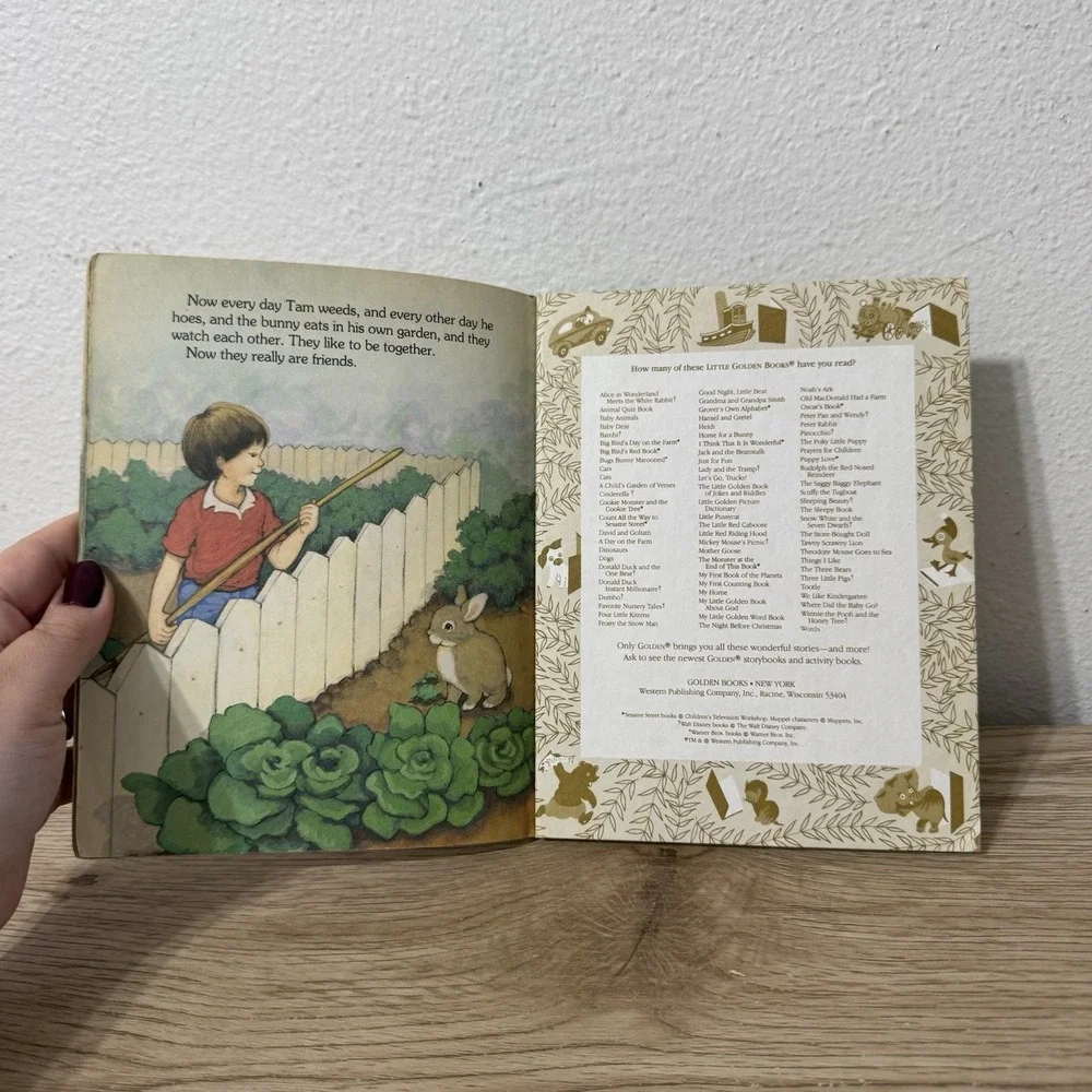A Little Golden Book‎ The Friendly Bunny 1985 #595 By Dorothy Kunhardt Vintage